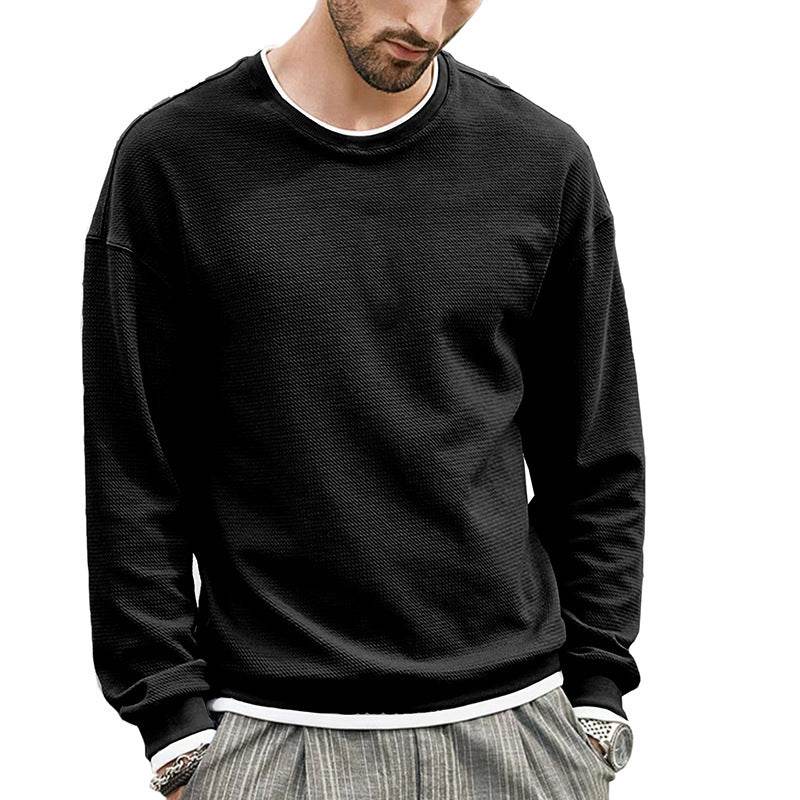 Solid Color European And American Men's Loose T-shirt - MYLUXURY LANE ENTERPRISE