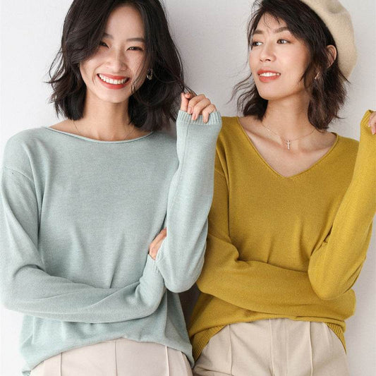 Korean Style Loose Inner Sweater Women All-match Bottoming Shirt - MYLUXURY LANE ENTERPRISE
