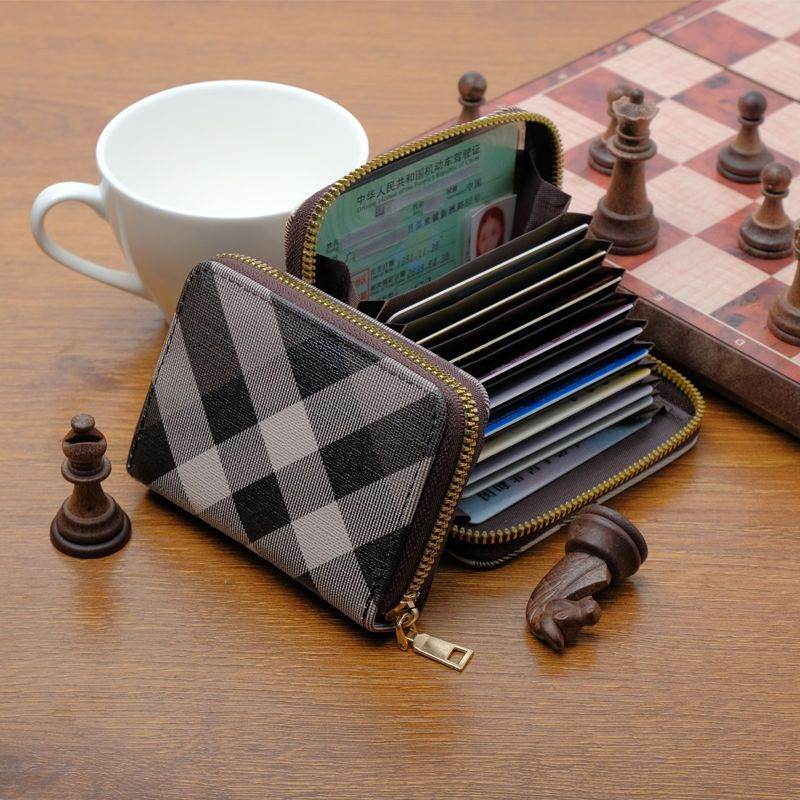 Credit Card Cover Women's Mini Purse Large Capacity Zipper Position Anti-degaussing Card Holder - MYLUXURY LANE ENTERPRISE