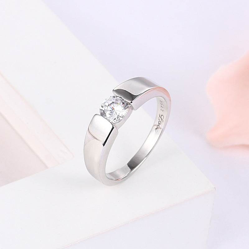 Couple Simulation Diamond Ring Men's Wedding Ring - MYLUXURY LANE ENTERPRISE