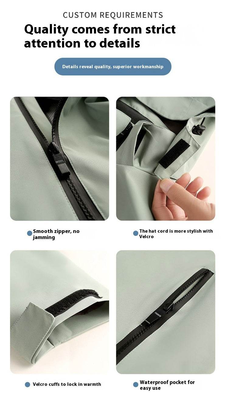 Single Layer Shell Jacket Outdoor Sports Waterproof Windproof Jacket - MYLUXURY LANE ENTERPRISE