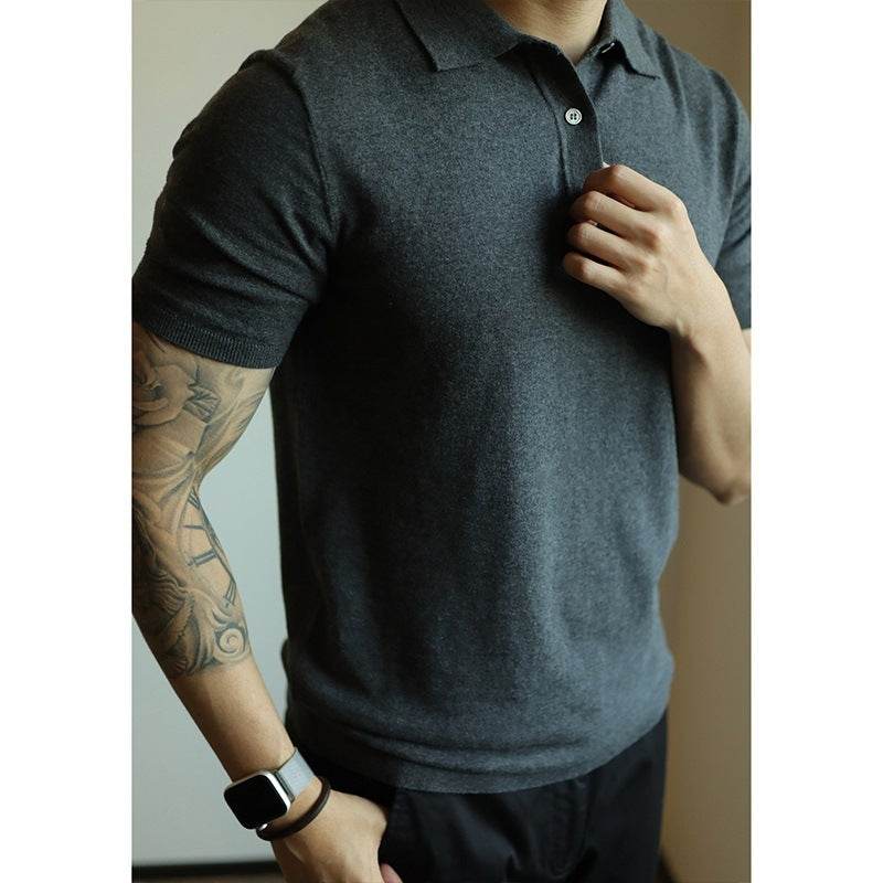 Men's Slim Fit Casual American Retro Fashion Minimalism T-shirt - MYLUXURY LANE ENTERPRISE