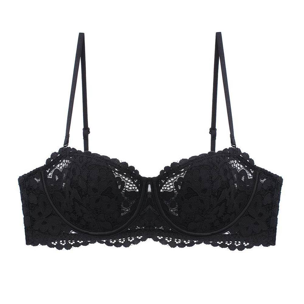 French Style Sexy Lace Bra Embroidered Soft Steel Ring Thin Cotton Bra - MYLUXURY LANE ENTERPRISE