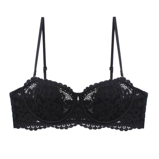 French Style Sexy Lace Bra Embroidered Soft Steel Ring Thin Cotton Bra - MYLUXURY LANE ENTERPRISE