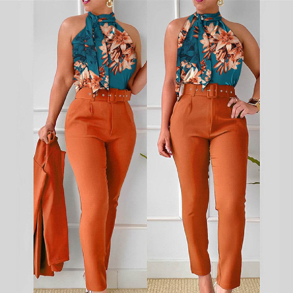 Women's Floral Vest Suit - MYLUXURY LANE ENTERPRISE