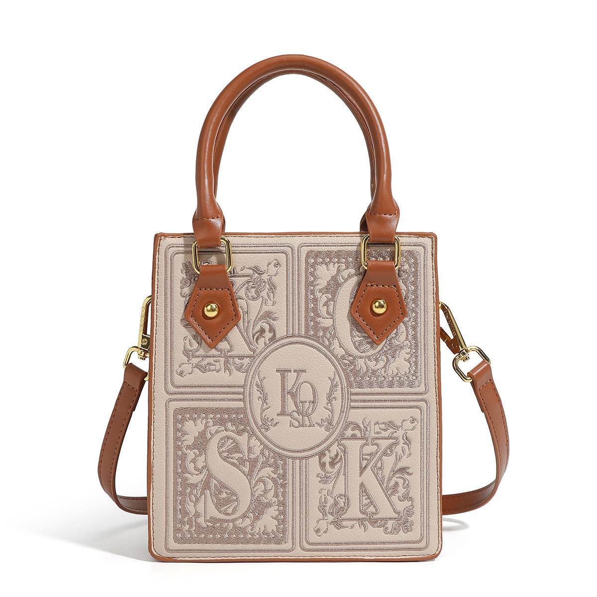 Early Autumn Popular Embroidered Portable Small Square Messenger Bag - MYLUXURY LANE ENTERPRISE