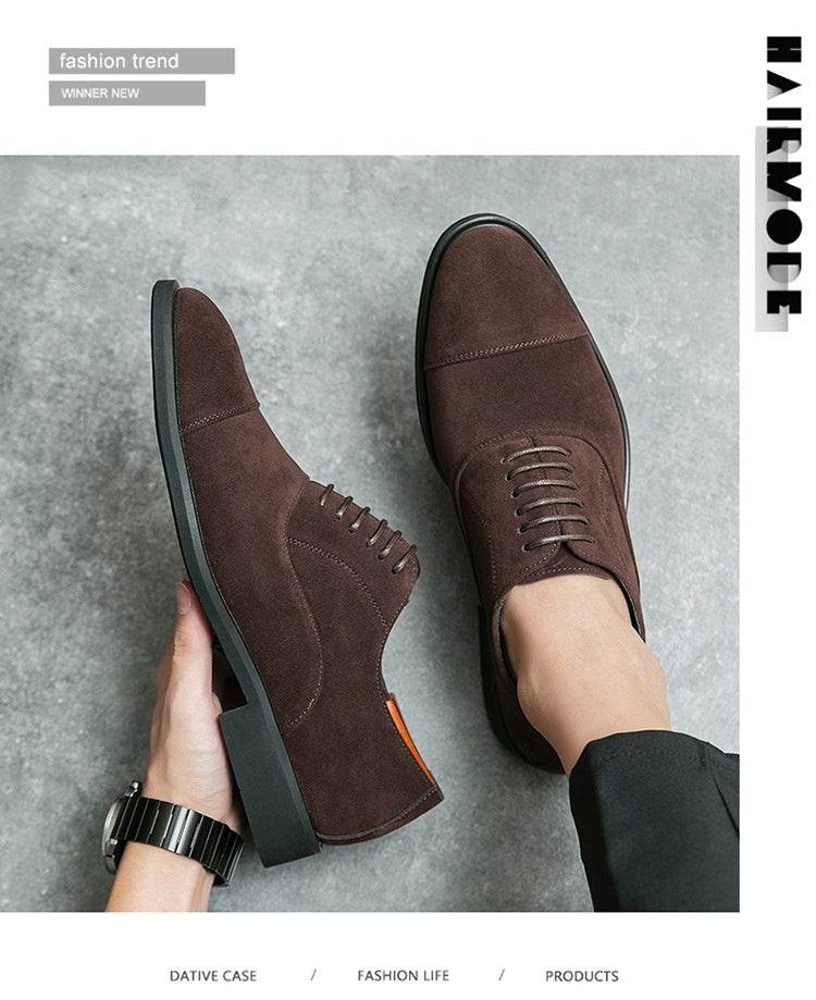 Frosted Business Casual Leather Shoes - MYLUXURY LANE ENTERPRISE