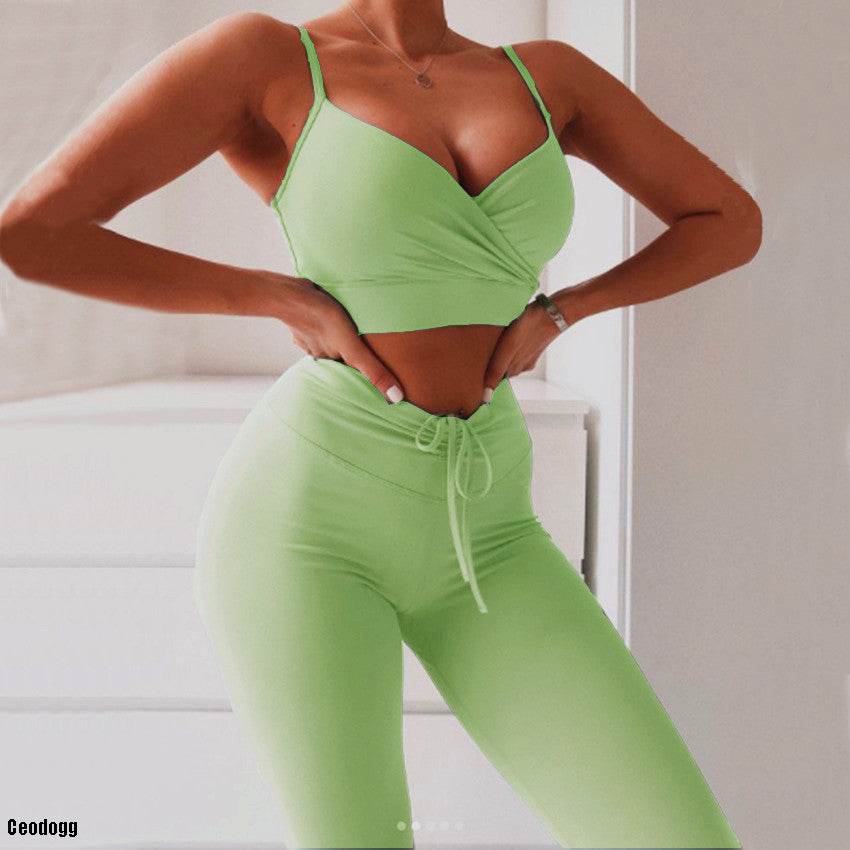 Cross Strap Hollow Yoga Wear Hollow Tight Sling Sports Top Bra Casual - MYLUXURY LANE ENTERPRISE