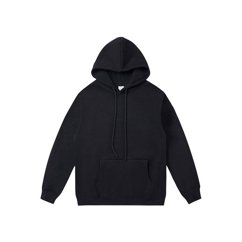 Autumn And Winter Fleece-lined Thick Hooded Solid Color Hoodie Shorts - MYLUXURY LANE ENTERPRISE