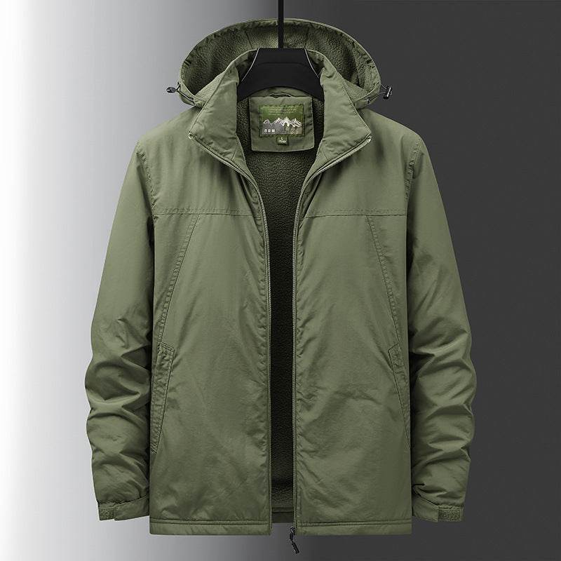 Cotton-padded Coat Men's Loose Casual Fleece-lined Outdoor Quick-drying Shell Jacket - MYLUXURY LANE ENTERPRISE