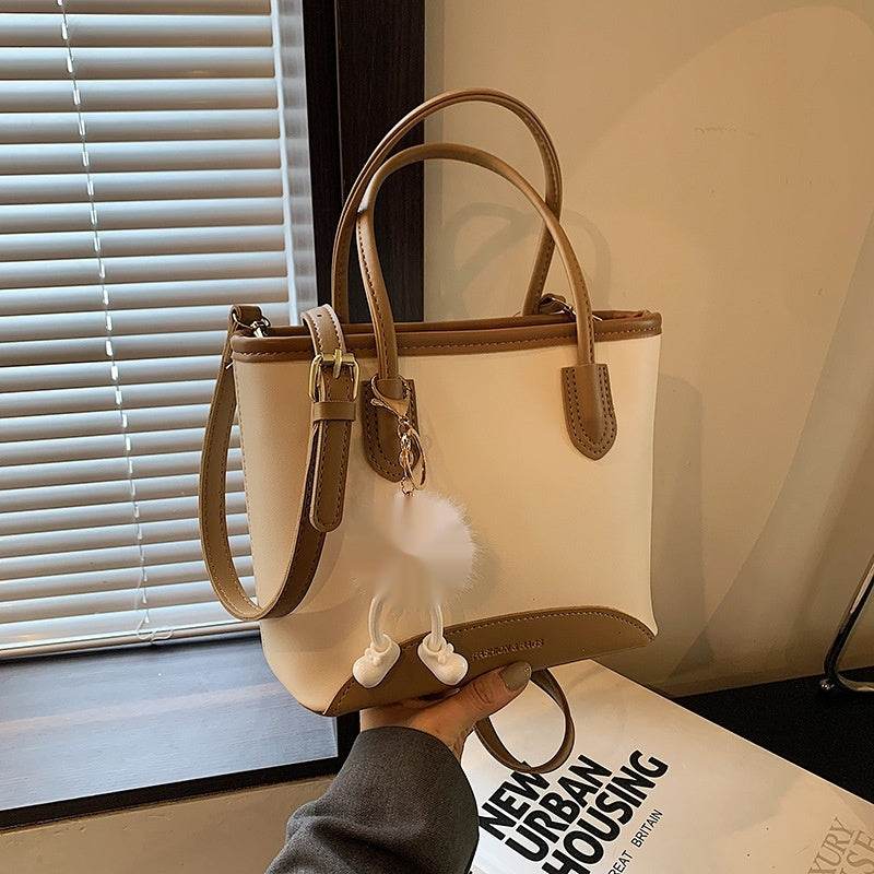 High-grade Contrast Color Messenger Bag Fashion Portable - MYLUXURY LANE ENTERPRISE