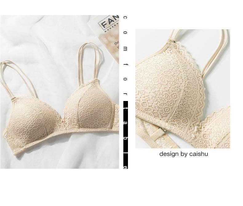 Cutout Lightweight Unwired Push Up Bra - MYLUXURY LANE ENTERPRISE