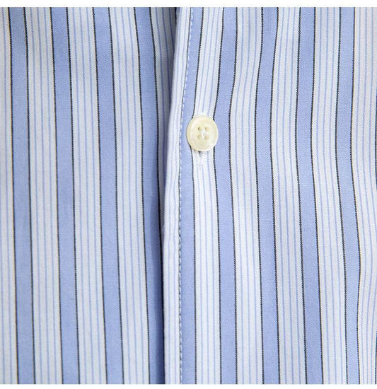 One-piece Collar Striped Shirt Men's Cotton Breathable Casual Shirt - MYLUXURY LANE ENTERPRISE
