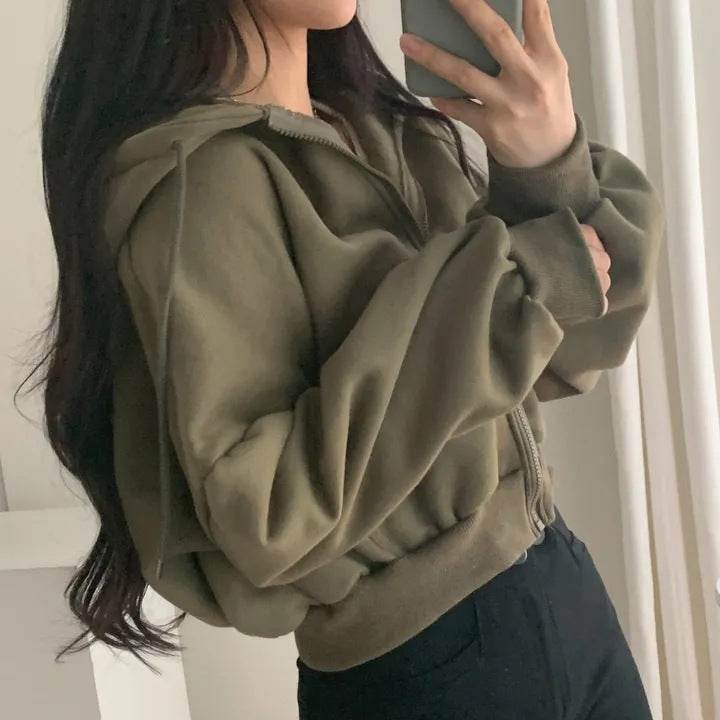 Hooded Cardigan Velvet Padded Thickened Sweater Women - MYLUXURY LANE ENTERPRISE
