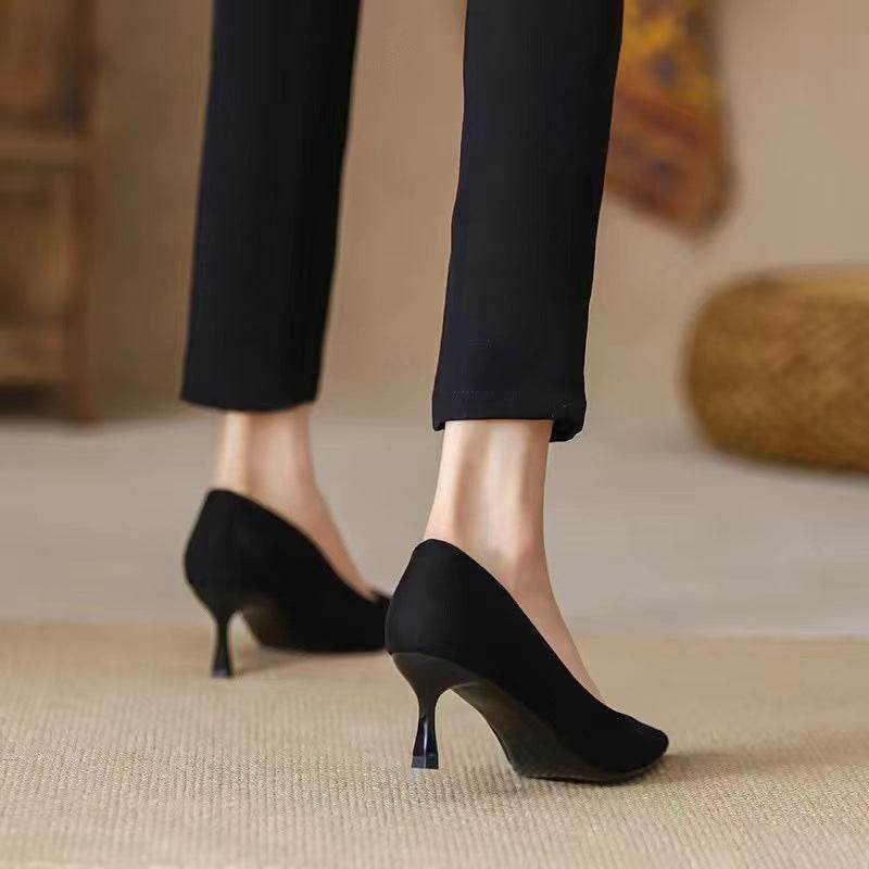 New Women's Shoes Workplace Work Shoes Black High Heels - MYLUXURY LANE ENTERPRISE