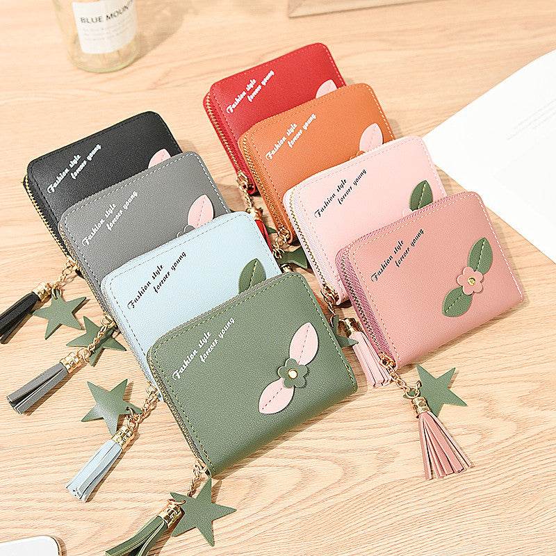 Women's Simple Flower Zipper Purse - MYLUXURY LANE ENTERPRISE
