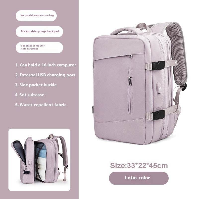 Scalable New Business Travel Large Capacity Computer Schoolbag Women - MYLUXURY LANE ENTERPRISE