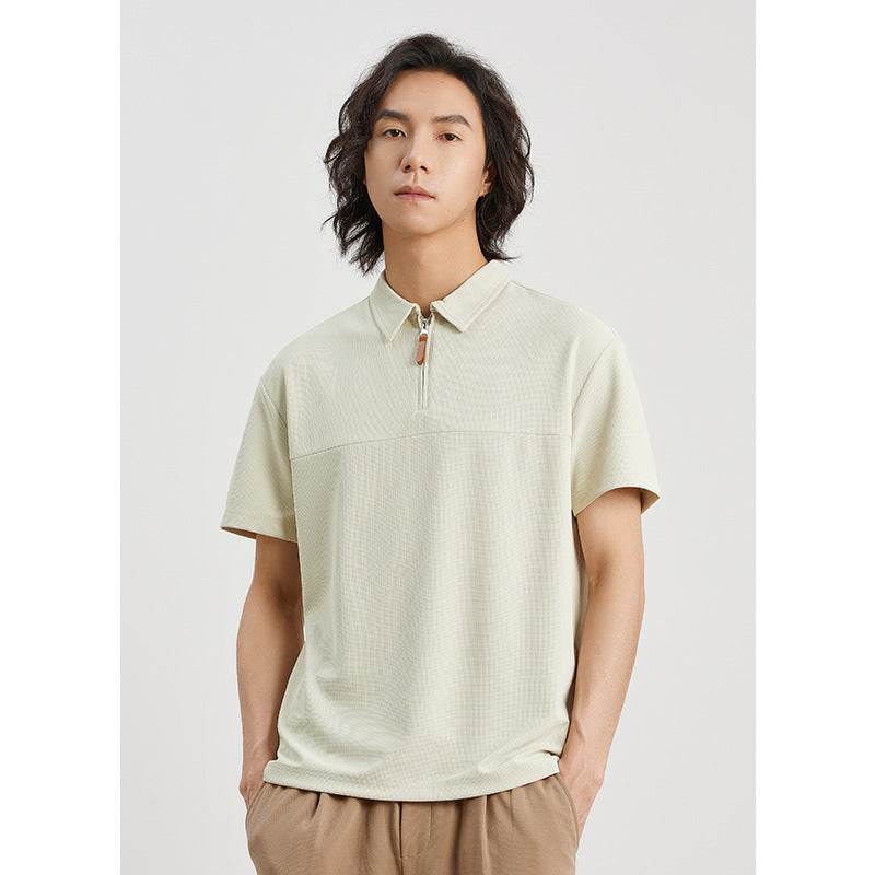 Mesh Waffle Lapel Polo Shirt T-shirt - MYLUXURY LANE ENTERPRISE