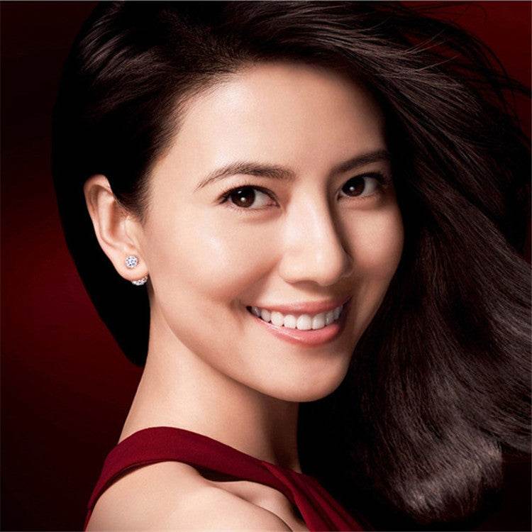 Zircon earring round diamond ball earrings women - MYLUXURY LANE ENTERPRISE