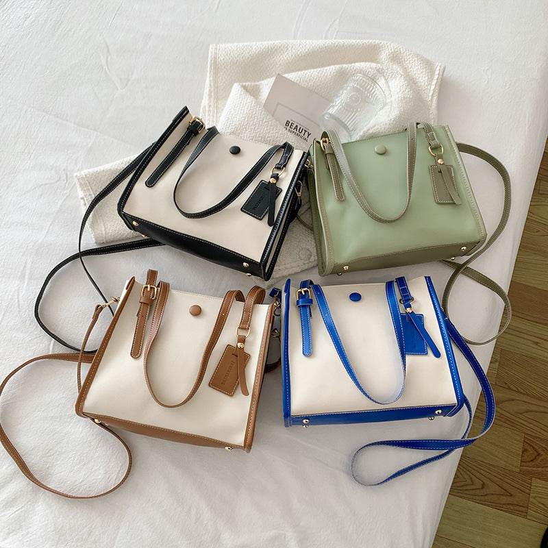 Fashion Stitching Popular Shoulder Messenger Bag - MYLUXURY LANE ENTERPRISE