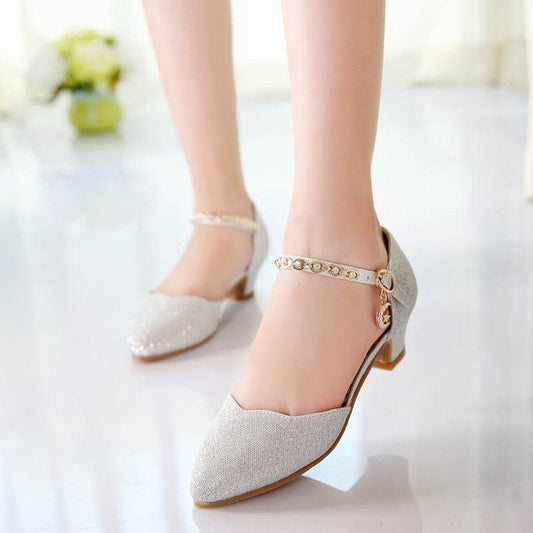 Half Sandals Autumn Pointed Toe Children's High-heeled Princess Shoes - MYLUXURY LANE ENTERPRISE