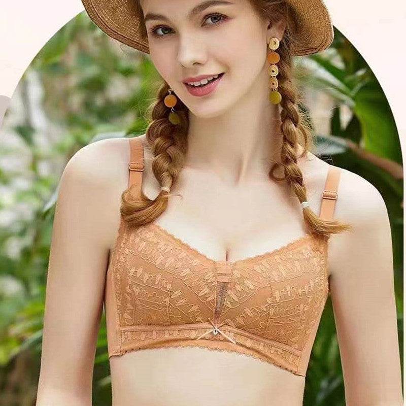 Lace Thin Underwear Three Breasted Wireless Bra - MYLUXURY LANE ENTERPRISE