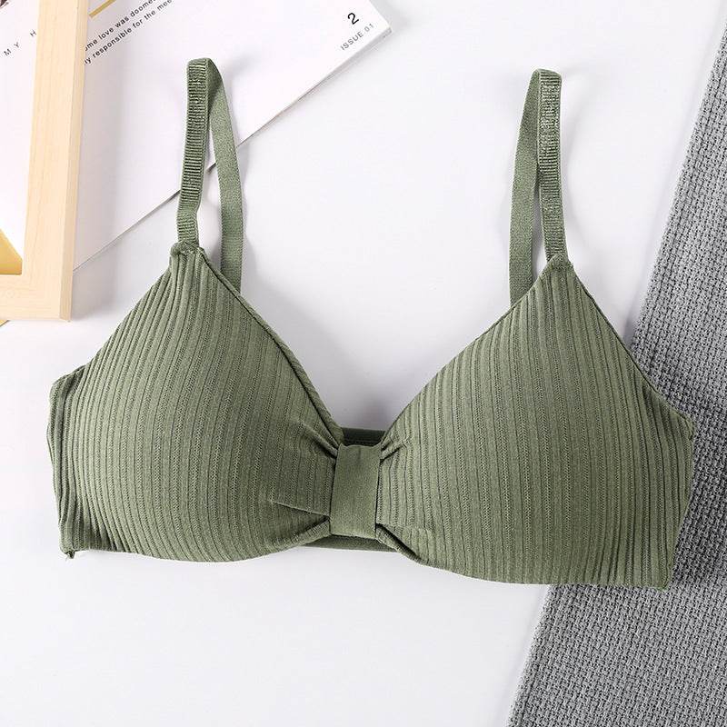 Triangle Cup Bra With Chest Pad Tube Top All-Match Underwear Women - MYLUXURY LANE ENTERPRISE