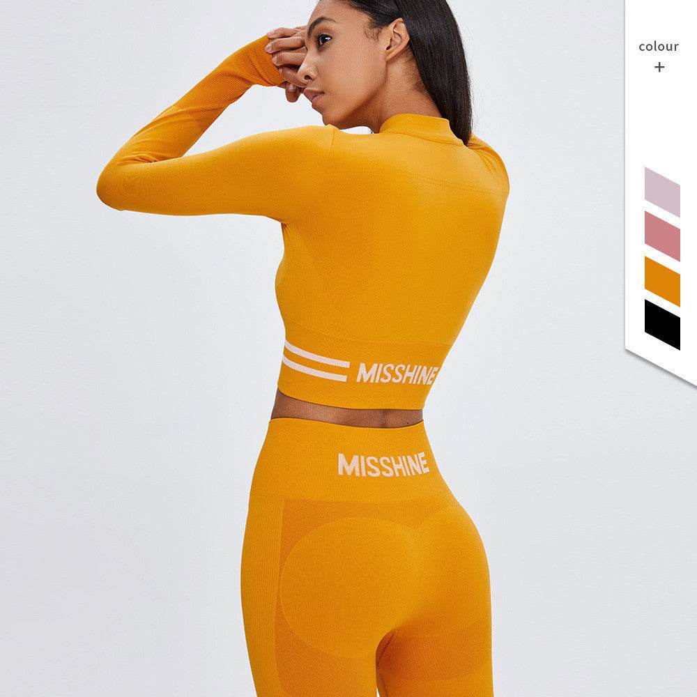 Nylon stretch zipper long sleeve yoga jacket - MYLUXURY LANE ENTERPRISE