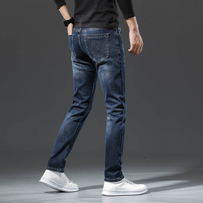 Autumn and Winter New Thick Korean Style Slim Men's Jeans - MYLUXURY LANE ENTERPRISE