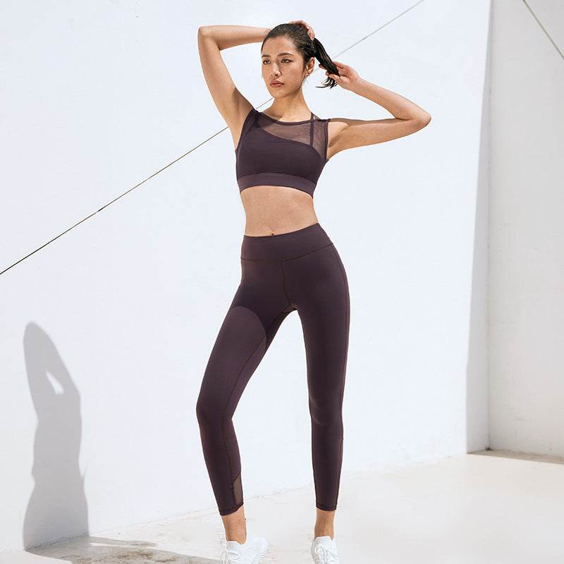 Two-piece mesh sports yoga bra set - MYLUXURY LANE ENTERPRISE