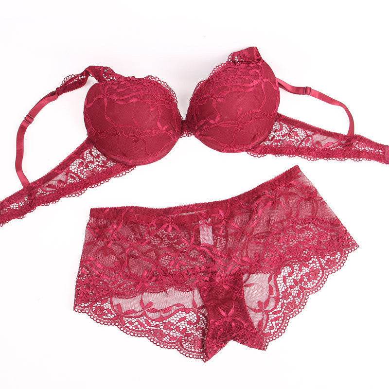 Lace Double Breasted Bra Set Multicolor - MYLUXURY LANE ENTERPRISE