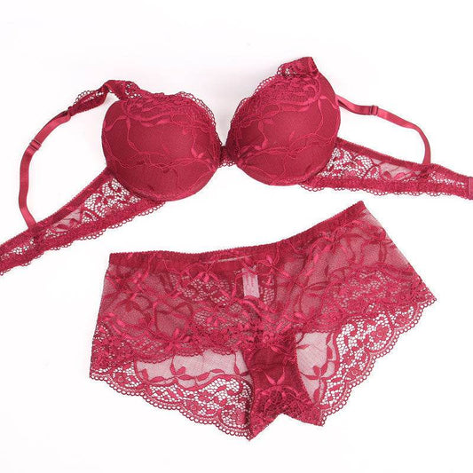 Lace Double Breasted Bra Set Multicolor - MYLUXURY LANE ENTERPRISE