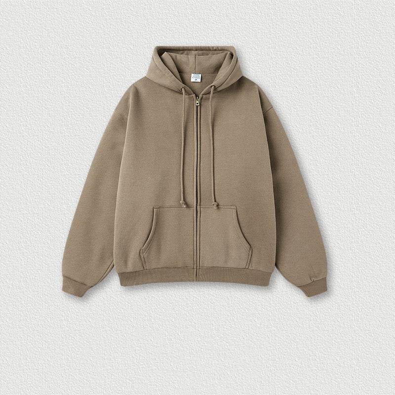 Men's Fashion Solid Color Zipper Sweater Jacket - MYLUXURY LANE ENTERPRISE