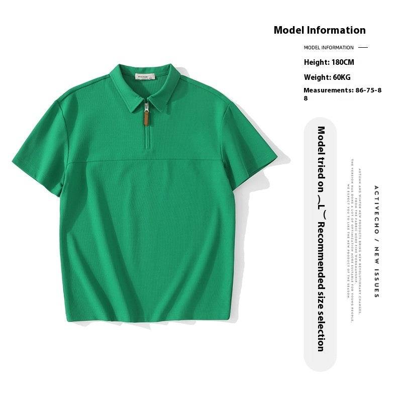 Mesh Waffle Lapel Polo Shirt T-shirt - MYLUXURY LANE ENTERPRISE