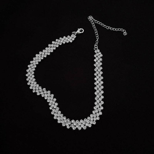Full Rhinestone Necklace Necklace Clavicle Chain Necklace Fashion Necklace - MYLUXURY LANE ENTERPRISE
