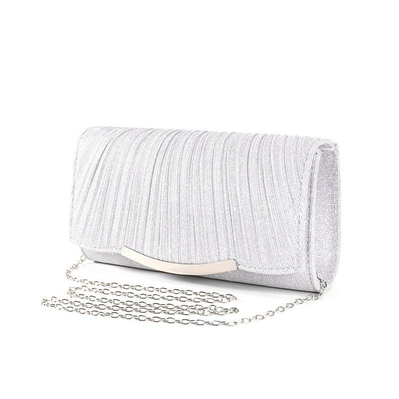 Ladies Dinner Bag Solid Color Flap Chain Crossbody Bag - MYLUXURY LANE ENTERPRISE