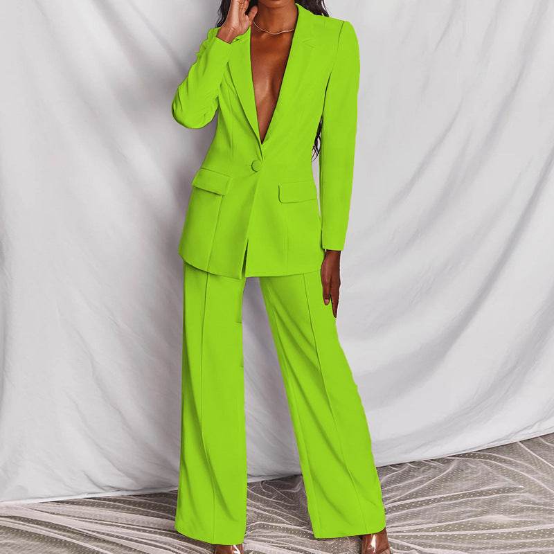 Fashion Business Women's Clothing Long Sleeve Trousers Suit - MYLUXURY LANE ENTERPRISE