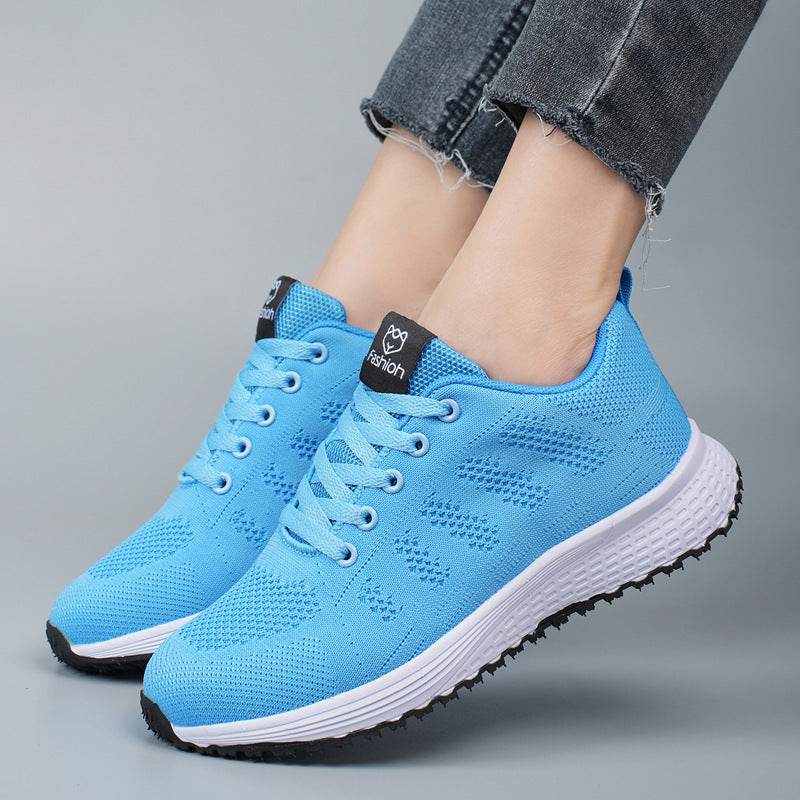 Plus Size Spring And Autumn Sneakers Women's Fly-kit Mesh Women's Shoes - MYLUXURY LANE ENTERPRISE
