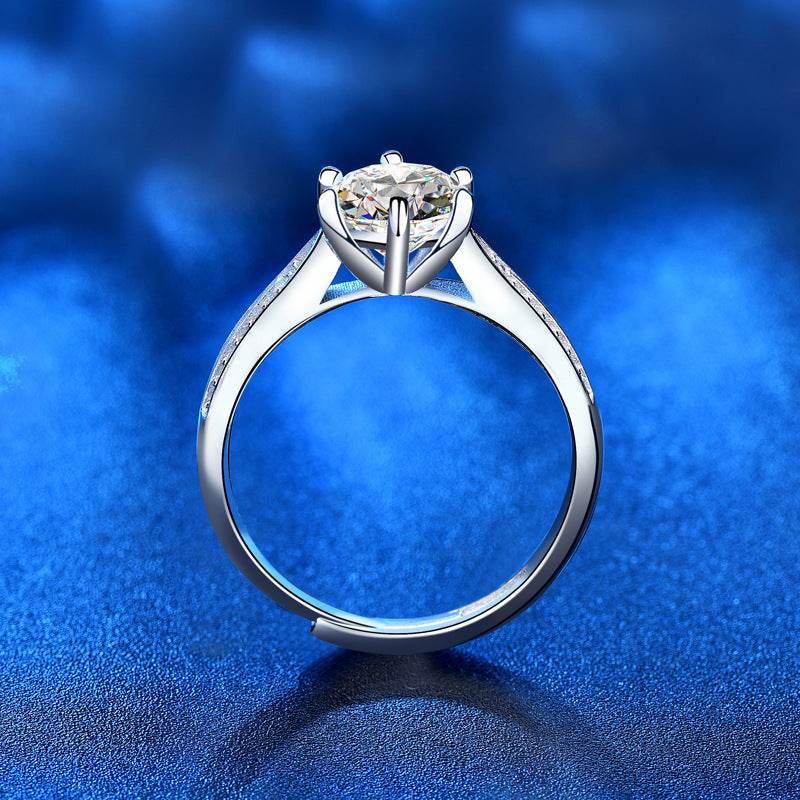Women's Fashion Sterling Silver Moissanite Ring - MYLUXURY LANE ENTERPRISE