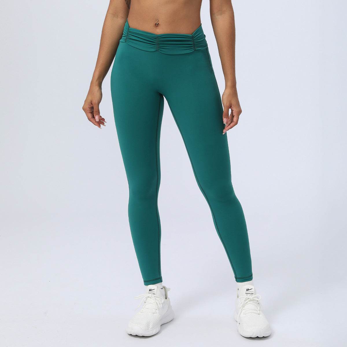 Pleated Yoga Ninth Pants Women's Sports - MYLUXURY LANE ENTERPRISE