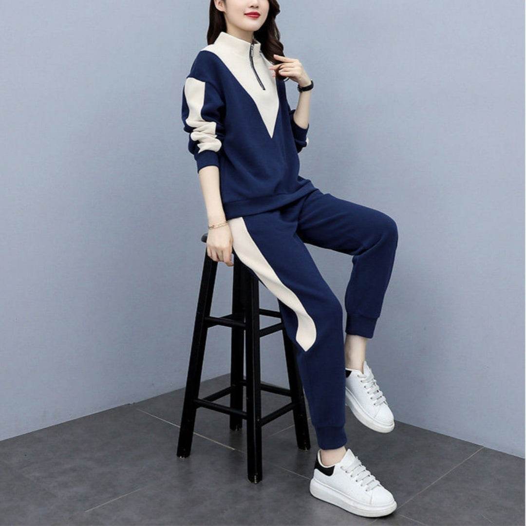 Thickened Velvet Sport Suit Women's Long-sleeved Sweater Casual Wear - MYLUXURY LANE ENTERPRISE