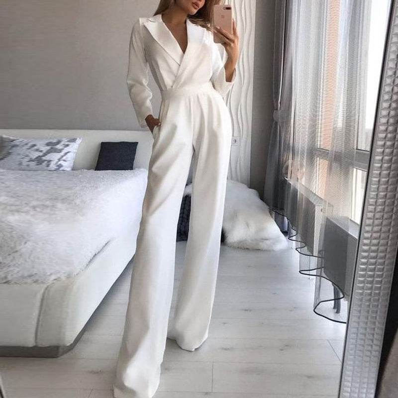 Women's Jumpsuit Spring Solid Color Slim Bodysuit Ladies New Style - MYLUXURY LANE ENTERPRISE