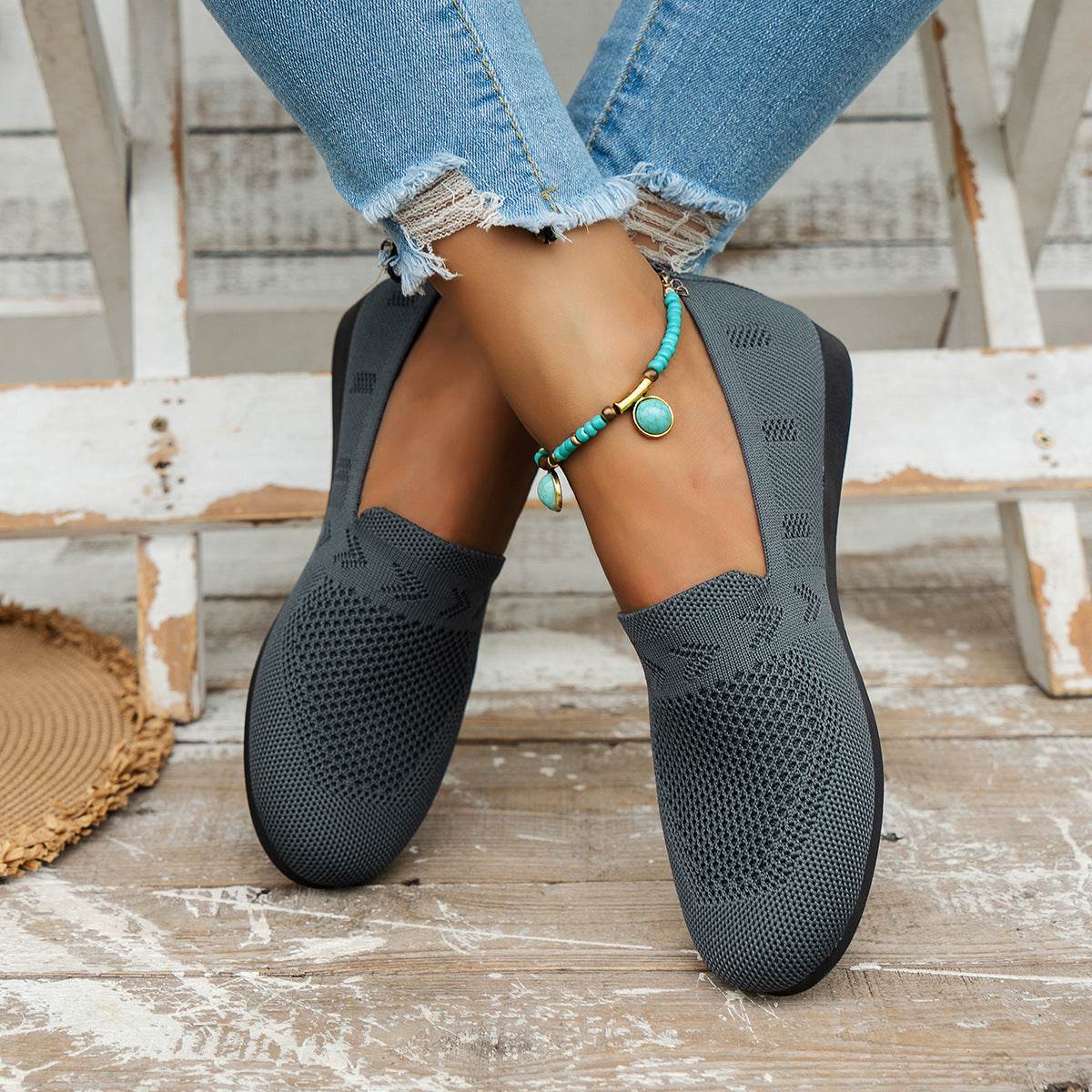 Women's Plus Size Round Toe Flat Bottom Casual Shoes - MYLUXURY LANE ENTERPRISE