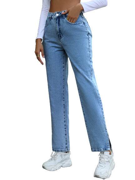 Women's New Straight Simple High Waist Trousers - MYLUXURY LANE ENTERPRISE