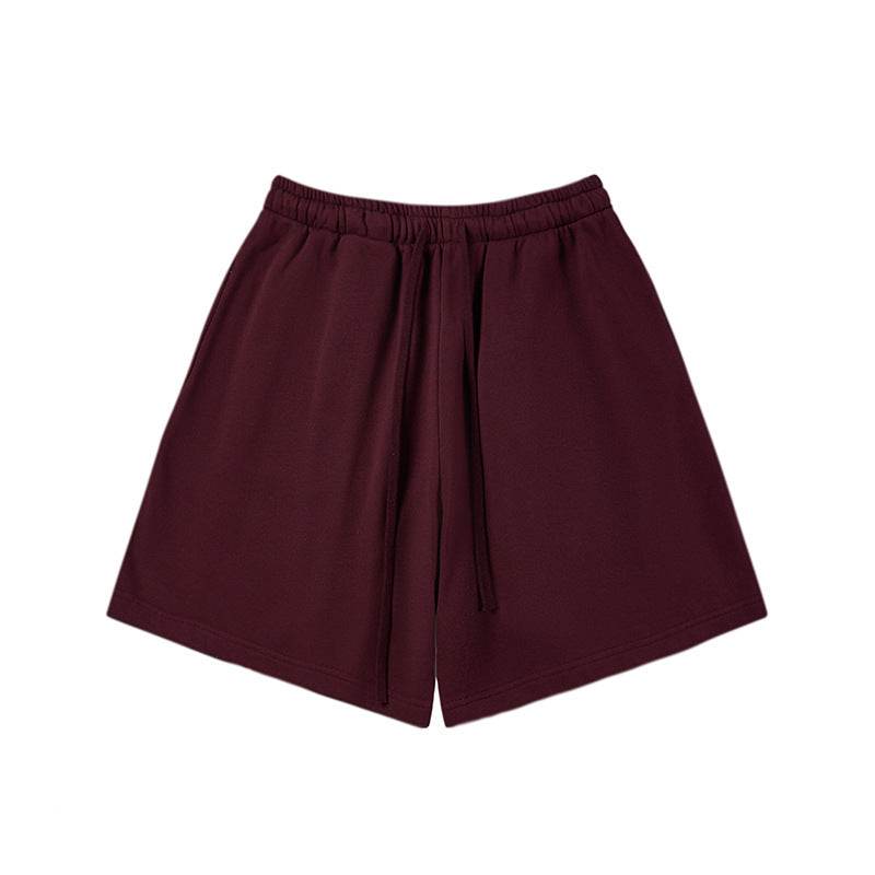 Autumn And Winter Fleece-lined Thick Hooded Solid Color Hoodie Shorts - MYLUXURY LANE ENTERPRISE