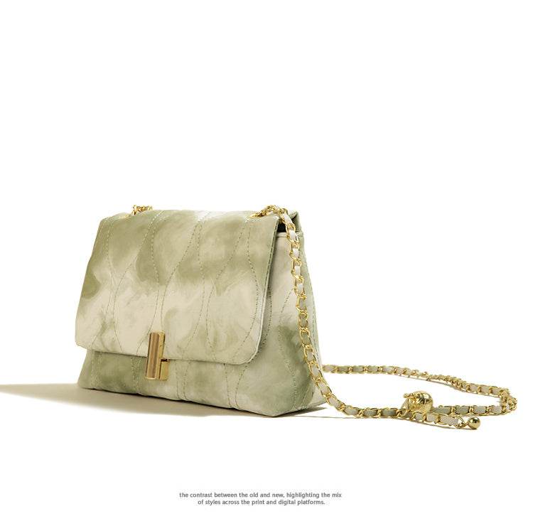 Texture Chain Crossbody Shoulder Small Square Bag - MYLUXURY LANE ENTERPRISE