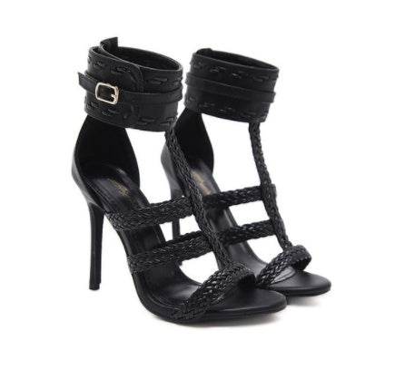 Braid High Heel Sandals - MYLUXURY LANE ENTERPRISE