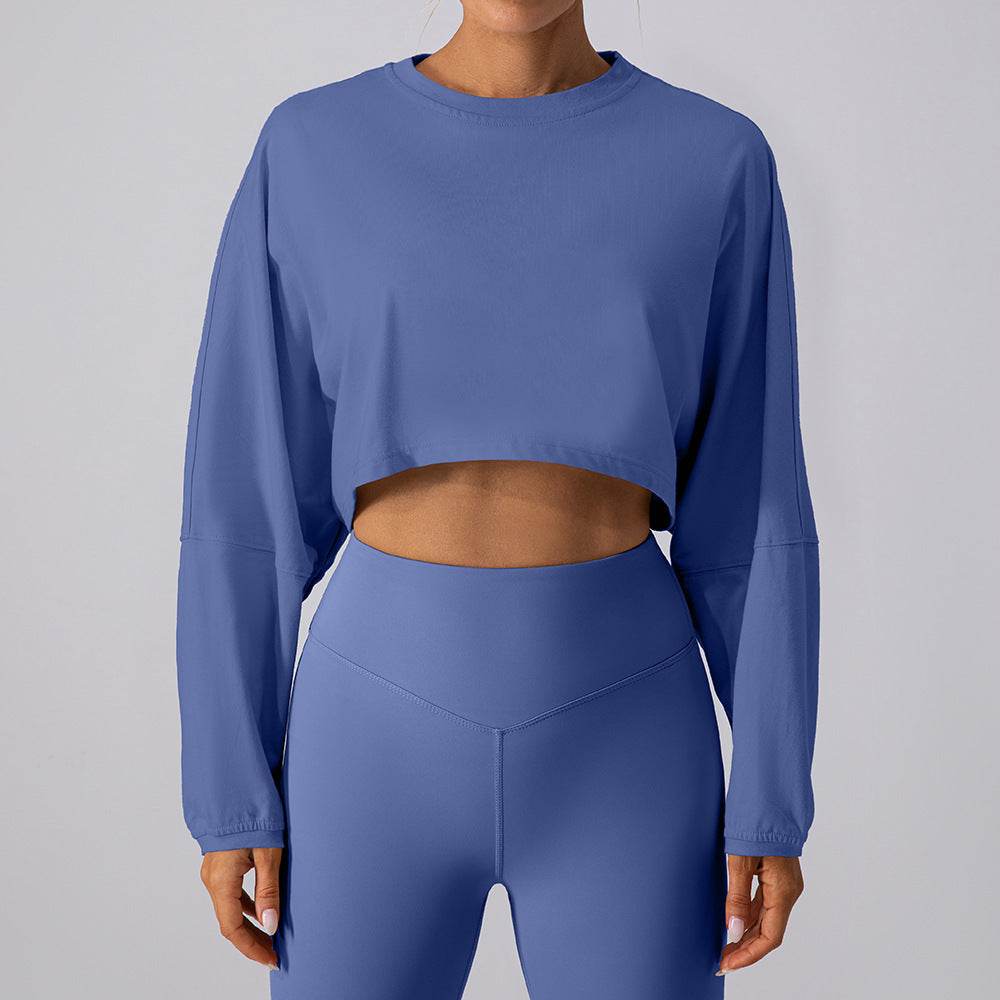 Women's Short Sports Round Neck Sweater T-shirt - MYLUXURY LANE ENTERPRISE