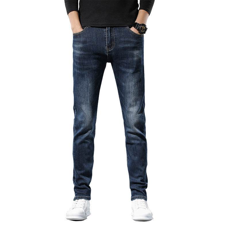 Autumn and Winter New Thick Korean Style Slim Men's Jeans - MYLUXURY LANE ENTERPRISE