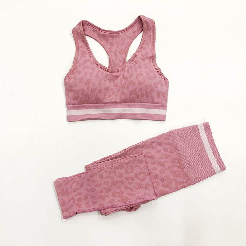 Yoga Clothes High Waist Seamless Trousers Tight Sports Bra Set Women - MYLUXURY LANE ENTERPRISE